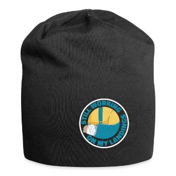 Still Working On My Landings 6 - Jersey Beanie - black - Front