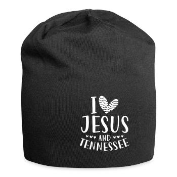 J’aime Jésus et la religion de la foi du Tennessee - Bonnet en jersey - noir - Devant