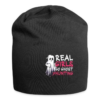 De vraies filles vont à la chasse aux fantômes Halloween - Bonnet en jersey - noir - Devant