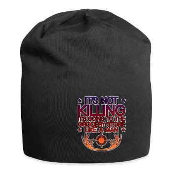 It's Going To The Grocery Store Like A Man 4 - Jersey-Beanie - Schwarz - Vorne