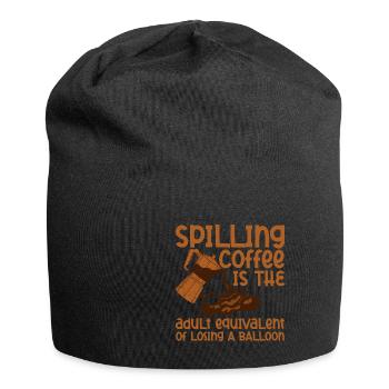 Spilling Coffee Is Like Losing A Balloon - Jersey Beanie - black - Front
