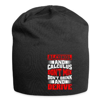 Alcohol And Calculus, Don't Drink And Derive - Jersey Beanie - black - Front
