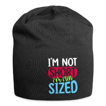 Je ne suis pas petit je suis de taille amusante - Bonnet en jersey - noir - Devant