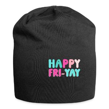 Happy Fri Yay Weekend Party Free Time - Jersey Beanie - black - Front