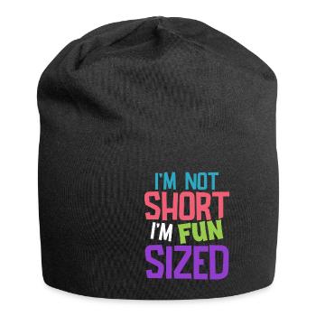 Je ne suis pas petit je suis de taille amusante - Bonnet en jersey - noir - Devant