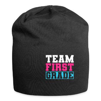 Équipe Inscription en première année Premier jour d’école - Bonnet en jersey - noir - Devant