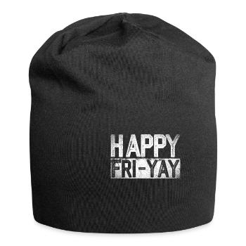 Happy Fri Yay Weekend Party Free Time - Jersey Beanie - black - Front