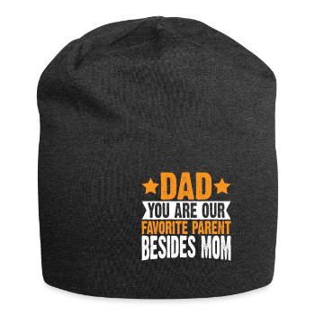 Papa, tu es notre parent préféré en plus de maman 3 - Bonnet en jersey - charbon - Devant