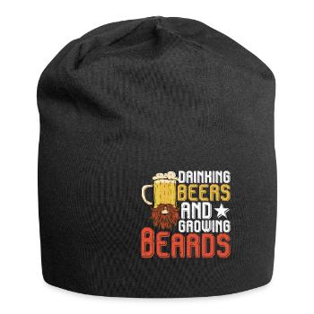Bières à boire et faire pousser la barbe 2 - Bonnet en jersey - noir - Devant