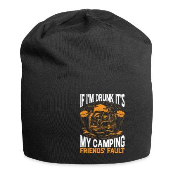 If I'm Drunk It's My Camping Friends' Fault 2 - Jersey-Beanie - Schwarz - Vorne