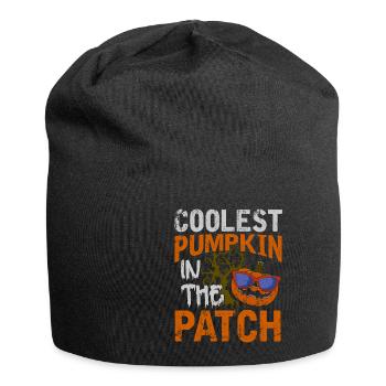 La citrouille la plus cool du patch Halloween - Bonnet en jersey - noir - Devant