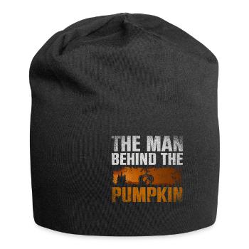 The Man Behind The Pumpkin Halloween Pregnant - Jersey Beanie - black - Front