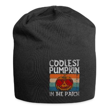 La citrouille la plus cool du patch Halloween - Bonnet en jersey - noir - Devant