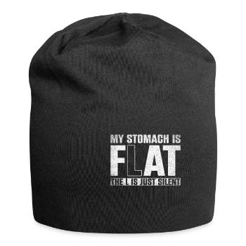 Mon ventre est plat Le L est juste silencieux - Bonnet en jersey - noir - Devant