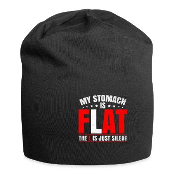 Mon ventre est plat Le L est juste silencieux - Bonnet en jersey - noir - Devant