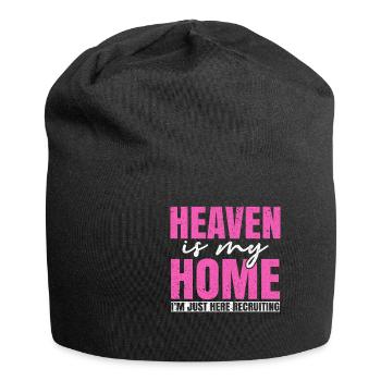 Heaven Is My Home I'm Just Here Recruiting - Jersey Beanie - black - Front