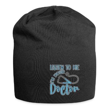 Listen To Me I'm Your Doctor 4 - Jersey-Beanie - Schwarz - Vorne