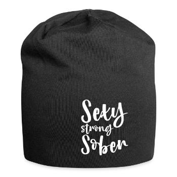 Sexy Strong Sober 2 - Jersey-Beanie - Schwarz - Vorne