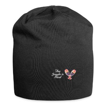 Das Jonglieren Ist Echt Jonglierringmaster - Jersey-Beanie - Schwarz - Vorne