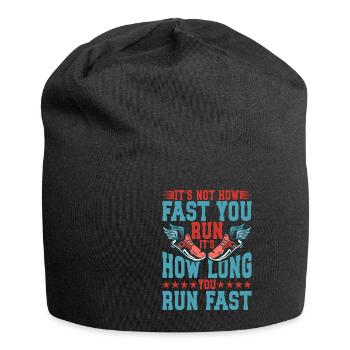 Ce n’est pas la vitesse à laquelle vous courez - Bonnet en jersey - noir - Devant