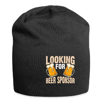 À la recherche d’un sponsor de bière 3 - Bonnet en jersey - noir - Devant