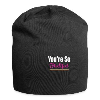 Du Bist So Flötenlustig Flötenspieler - Jersey-Beanie - Schwarz - Vorne