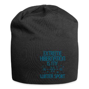 Extreme Hibernation Is My Winter Sport 4 - Jersey Beanie - black - Front