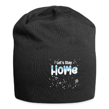Restons à la maison Temps froid Gel saisonnier - Bonnet en jersey - noir - Devant