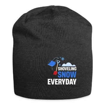 Jeden Tag Schnee Schaufeln Schaufel Pyjama - Jersey-Beanie - Anthrazit - Vorne