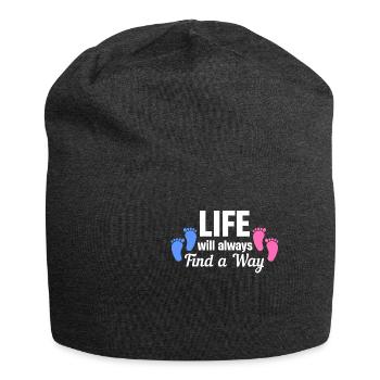 Das Leben Wird Immer Einen Weg Finden Ivf Papa - Jersey-Beanie - Anthrazit - Vorne