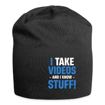 Ich Nehme Videos Auf Und Weiß Sachen! Lustiges - Jersey-Beanie - Schwarz - Vorne