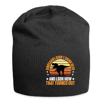 Dinosaurs Didn't Drink Beer 3 - Jersey Beanie - black - Front