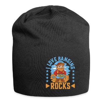 I Love Banging Rocks - Jersey Beanie - black - Front