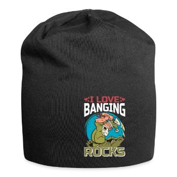 I Love Banging Rocks 2 - Jersey-Beanie - Schwarz - Vorne