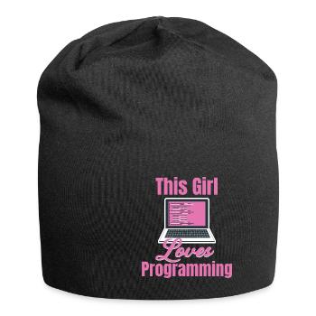 This girl loves to - Jersey Beanie - black - Front
