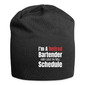Je suis un barman à la retraite et j’adore - Bonnet en jersey - noir - Devant
