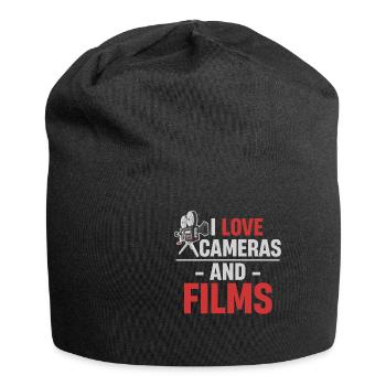 I love cameras and movies videographer vlogging - Jersey Beanie - black - Front