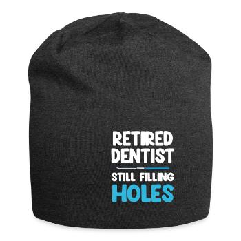 Retired dentist still fills holes - Jersey Beanie - charcoal grey - Front