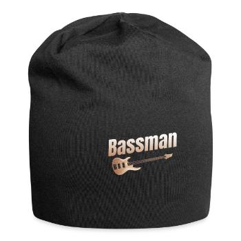 Bassist Lustiger Bassist Gitarrist Metalcore - Jersey-Beanie - Schwarz - Vorne
