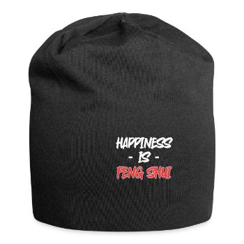 Happiness is Feng Shui Asian Bagua Buddhism - Jersey Beanie - black - Front