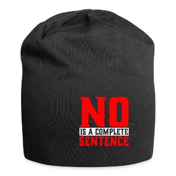 No Is A Complete Sentence 32 - Jersey Beanie - black - Front