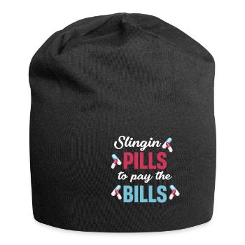 Slingin pills to pay the bills - Jersey Beanie - black - Front