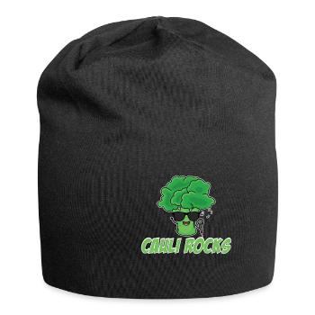 Cauli Rocks Blumenkohl Vegane Gesunde - Jersey-Beanie - Schwarz - Vorne