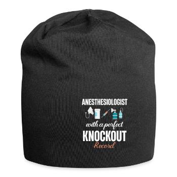 Anesthésiste avec un dossier d’élimination parfait - Bonnet en jersey - noir - Devant