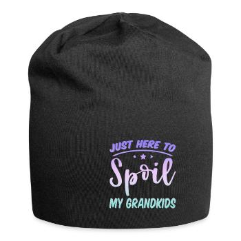 Ici pour gâter mes petits-enfants 4 - Bonnet en jersey - noir - Devant