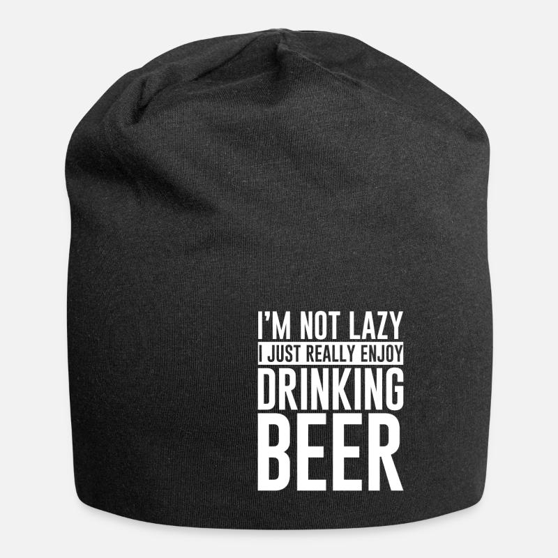 J’aime beaucoup boire de la bière - Bonnet en jersey - noir