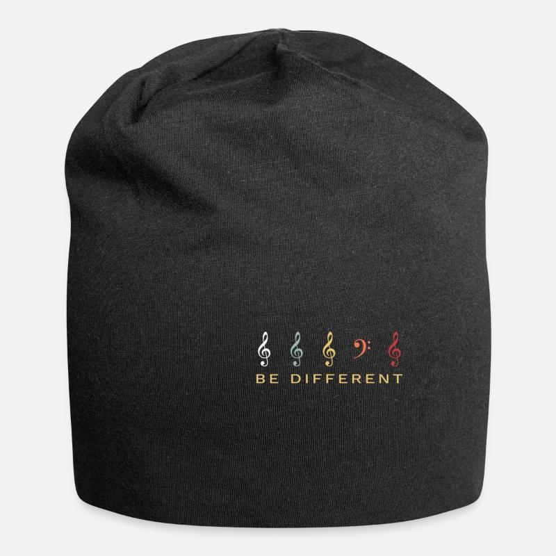 Clé de Fa Musicien Be Different Piano Retro - Bonnet en jersey - noir