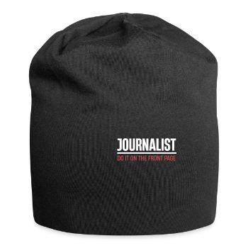 Les journalistes le font en première page Auteur - Bonnet en jersey - noir - Devant