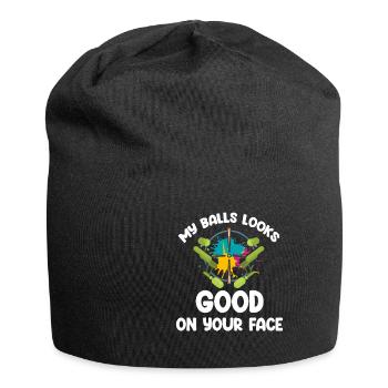 My balls look good on your face - Jersey Beanie - black - Front