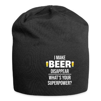 Ich Bringe Bier Zum Verschwinden Was Ist Deine - Jersey-Beanie - Schwarz - Vorne